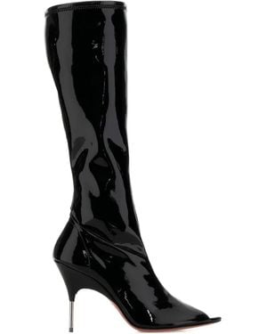 AMINA MUADDI Vinyl Bruna Boots - Black