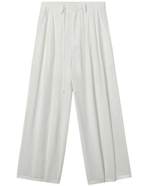 B+ AB Drawstring Wide-Leg Pants - White