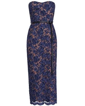 Michael Kors Belt-Detail Midi Dress - Blue