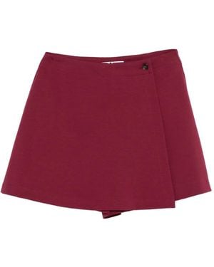 Manuel Ritz Wrap-Design Shorts - Red