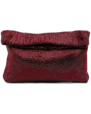 Twentyfourhaitch Dunham Crystal-Embellished Clutch Bag - Purple