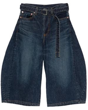 Sacai Belted Shorts - Blue