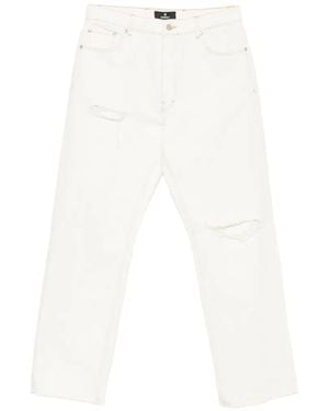 Represent Heaton Distressed Straight-Leg Jeans - White