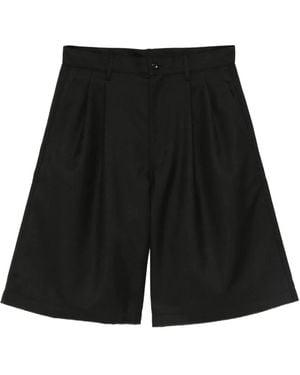 Comme des Garçons プリーツ ショートパンツ - ブラック