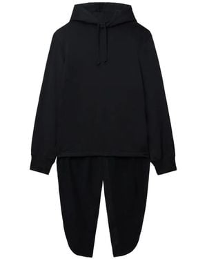 Comme des Garçons Panelled Drawstring Hoodie - Blue