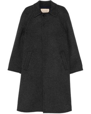 Valentino Garavani Raglan-Sleeve Single-Breasted Coat - Black