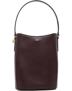 BOSS Logo Charm Tote Bag - Purple