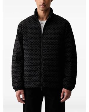 ARMANI EXCHANGE Logo-Print Quilted Jacket - Black