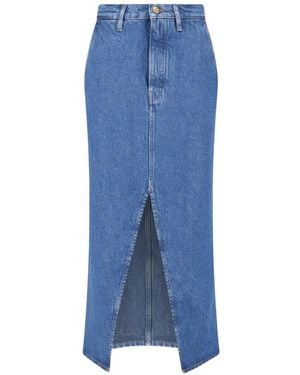 Jil Sander Maxirock Aus Denim - Blau