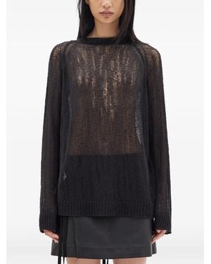 Ann Demeulemeester Jersey Con Lazo En El Cuello - Azul