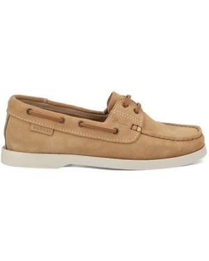 Manebí Suede Boat Shoes - White
