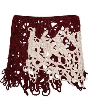 MAYSHA Crocheted Izu Skirt - Red
