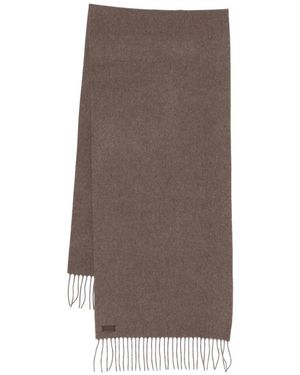 Canali Fringed Scarf - Brown