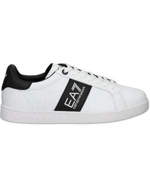 EA7 Ea7 Classic Leather Trainers - White