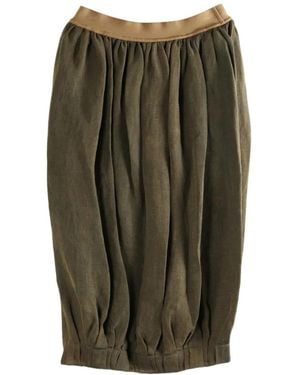 Uma Wang Gwen Gathered-Hem Midi Skirt - Green