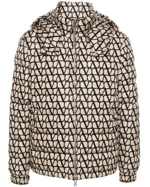 Valentino Garavani Toile Iconographe Down Jacket - Black