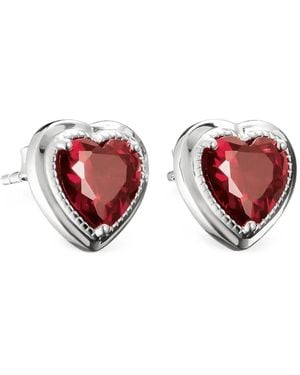 Thomas Sabo Pendientes Elyndra Con Apliques De Corte Corazón - Blanco