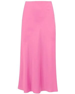 SABLYN Miranda Scallop-Trim Bias-Cut Skirt - Pink