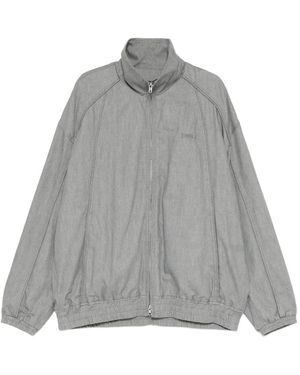 Juun.J Giacca Con Logo Ricamato - Grigio