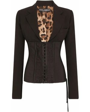 Dolce & Gabbana レースアップ ビスチェジャケット - ブラック