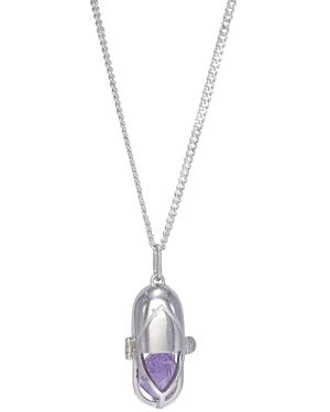 CAPSULE ELEVEN Capsule Crystal Pendant Necklace - Metallic