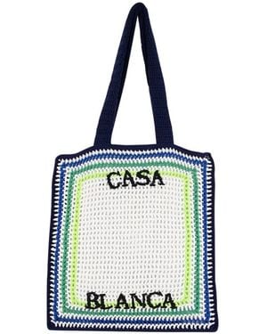 CASABLANCA Borsa A Spalla All'Uncinetto - Blu