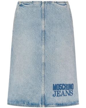 Moschino Cotton Pencil Skirt - Blue