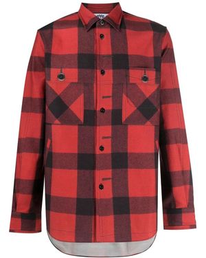 Junya Watanabe Camicia A Quadri - Rosso