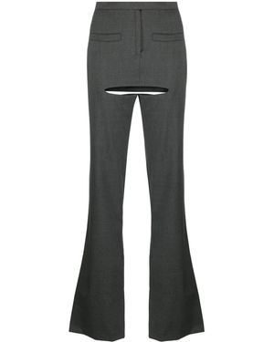 Courreges カットアウト テーラードパンツ - ブラック