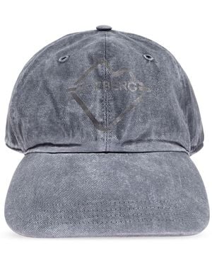 Iceberg Logo-Print Cap - Gray