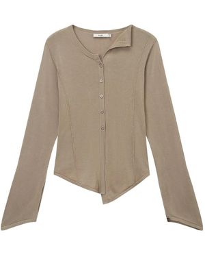 B+ AB Asymmetric Cardigan - Natural