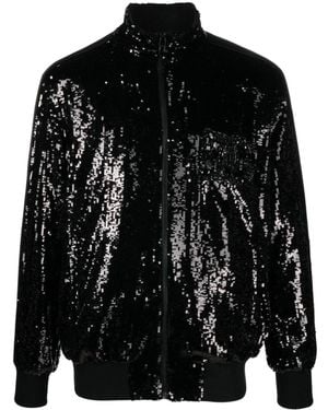 Dolce & Gabbana Sequinned Bomber Jacket - Black