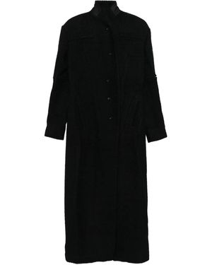Yehuafan Texturierter Mantel - Schwarz
