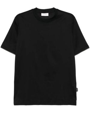 Yes London Panelled Cotton T-Shirt - Black