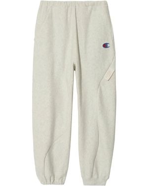 Undercover X Champion Logo-Patch Track Pants - White