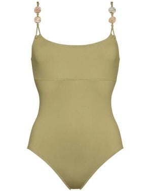 Eres Lynda Beaded-Strap Swimsuit - Green