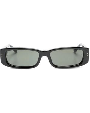 Linda Farrow Talita Rectangle-Frame Sunglasses - Grey
