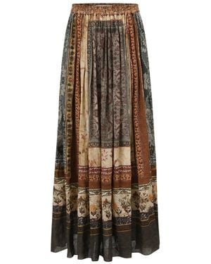 Into The East Pleated Midi Skirt - Black