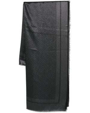 Elisabetta Franchi Frayed-Edge Scarf - Gray