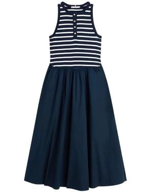 Tommy Hilfiger Striped Midi Dress - Blue