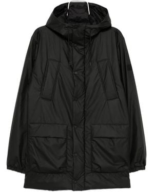 Rains Logo-Patched Jacket - Black