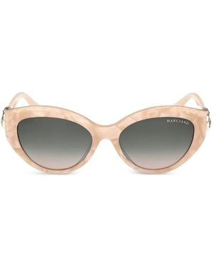GUESS EYEWEAR Cat-Eye-Sonnenbrille Aus Kunststoff - Natur