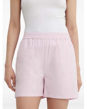 Résumé Elasticated-Waistband Logo-Embroidered Shorts - Pink