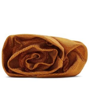 Burberry Rose Leather Clutch - Brown