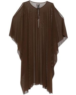 Fisico Tie-Fastening Midi Dress - Brown