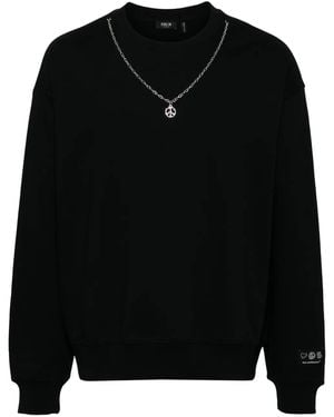 FIVE CM Chain Detail Sweatshirt - Black