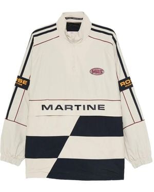Martine Rose Maglione Con Mezza Zip - Blu