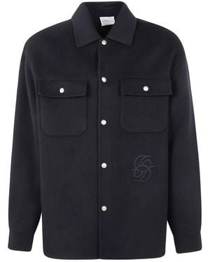 Drole de Monsieur Embroidered Jacket - Blue