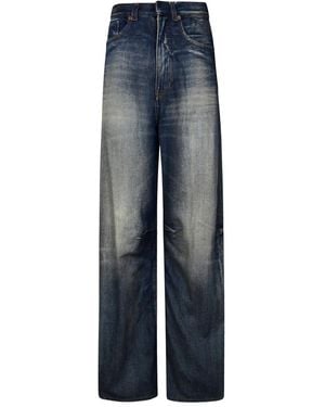 MM6 by Maison Martin Margiela Logo-Patch Panelled Jeans - Blue