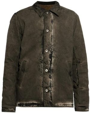 Rick Owens Brad Faded-Effect Denim Jacket - Green